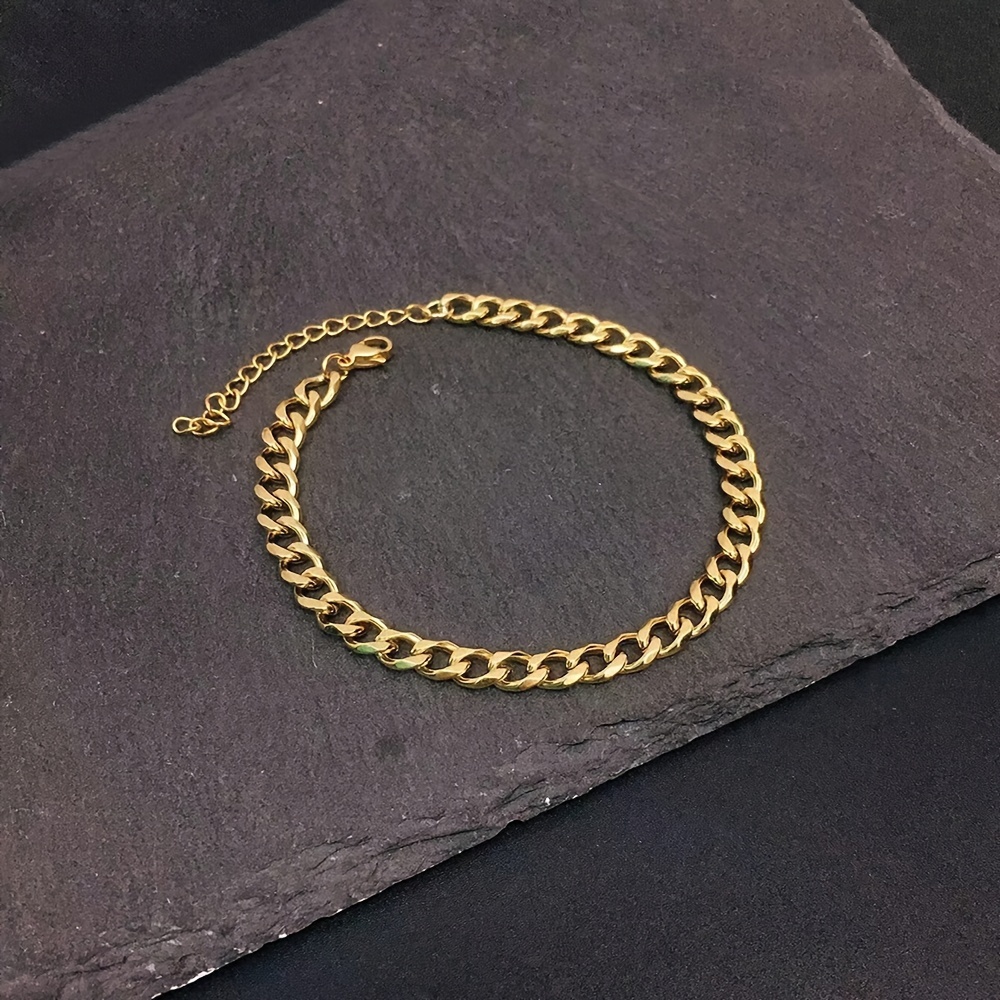 Men's Stainless Steel Chain Wrist Accessory Hip Hop Style Jewelry